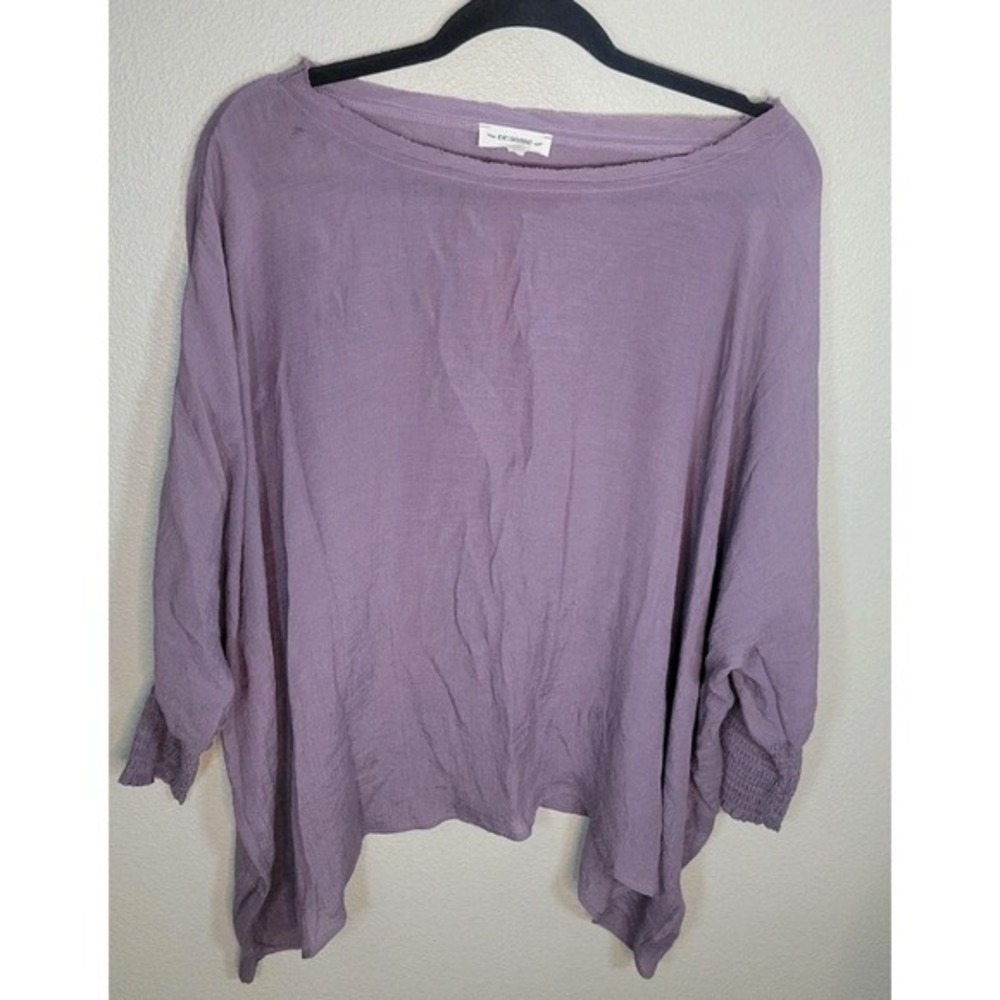 ee:some Women's Dolman Sleeve Smocked Cuff‎ Top Small Purple